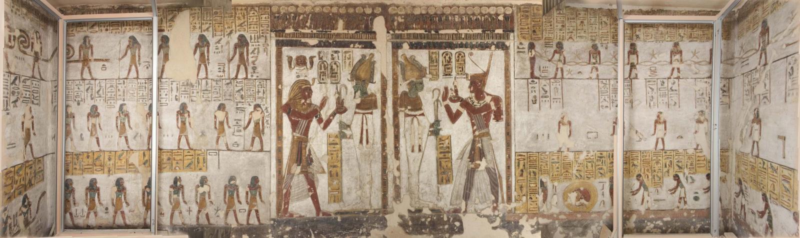 Pillared Hall F: rear wall