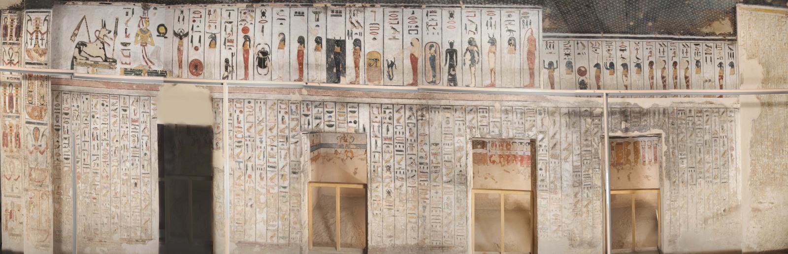 KV 11: Corridor C: right wall