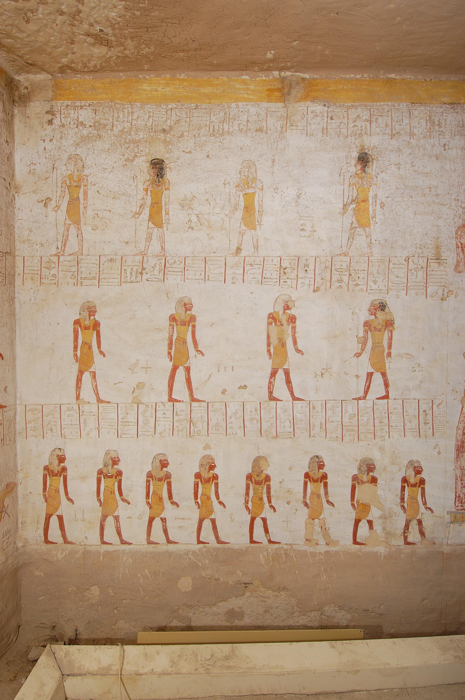 Left wall, right section.