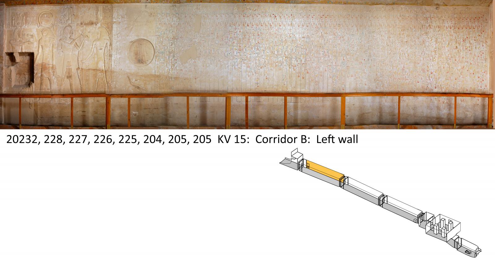 Left wall, chamber B. 