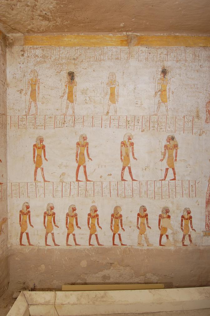 Left wall, right section.