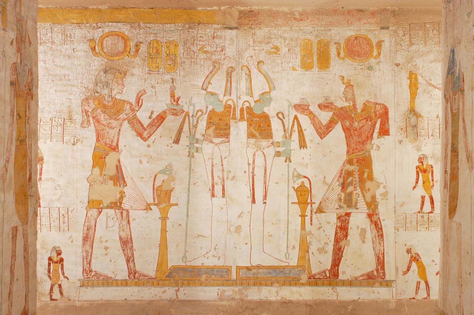 Rear wall, center section.