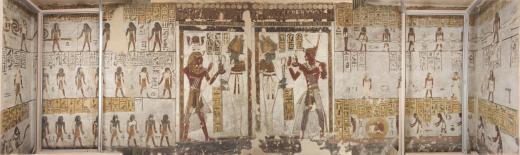 Pillared Hall F: rear wall