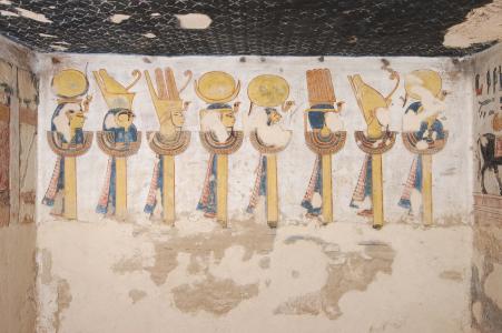 KV 11: Side Chamber Ch:  right wall, upper section