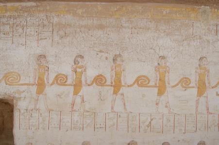 Left wall, middle section, upper register.