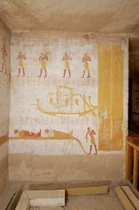 Rear wall, left section.