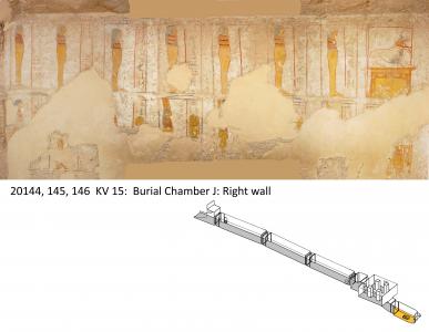 Right wall, burial chamber.