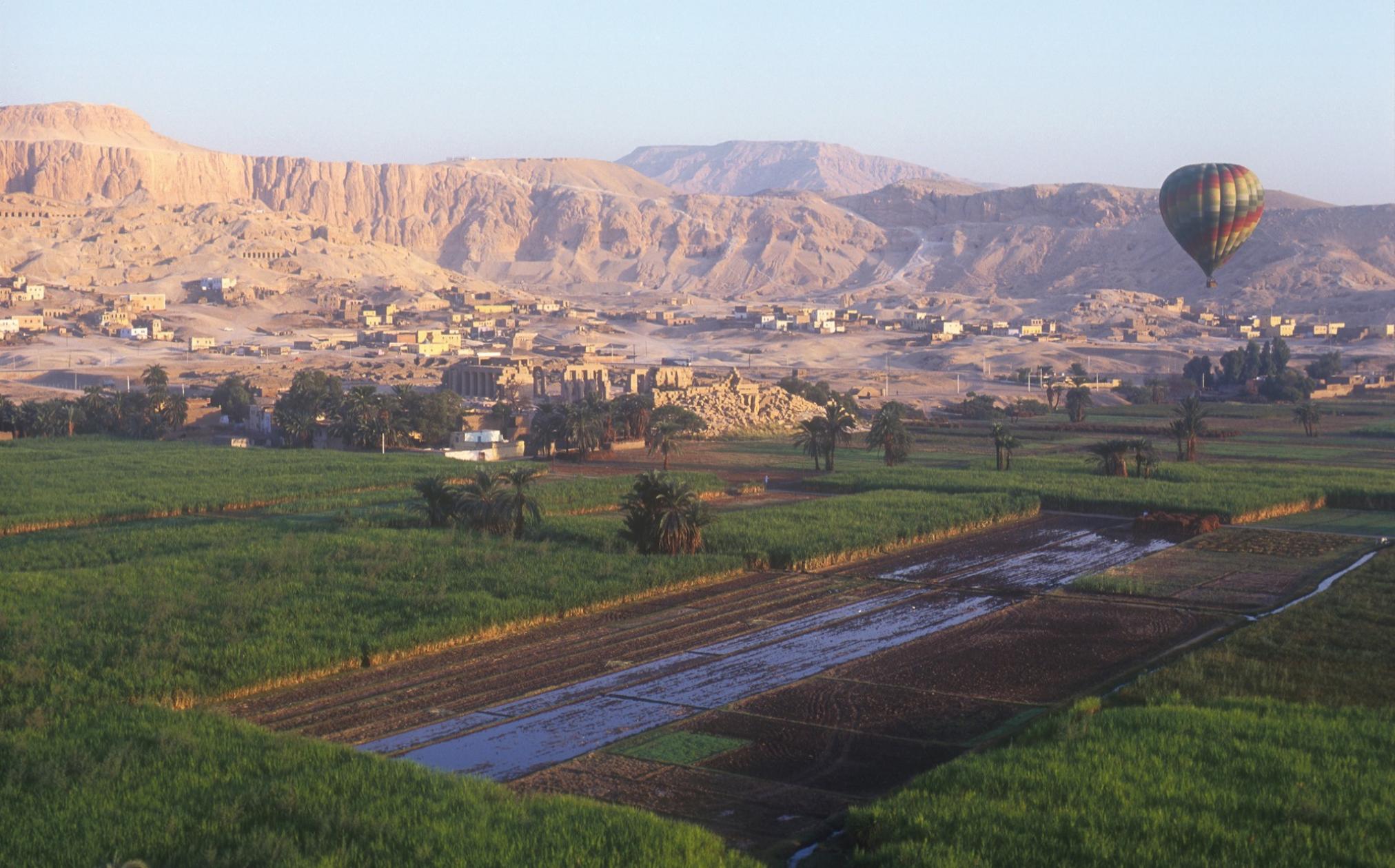 Aerial view of the West Bank.