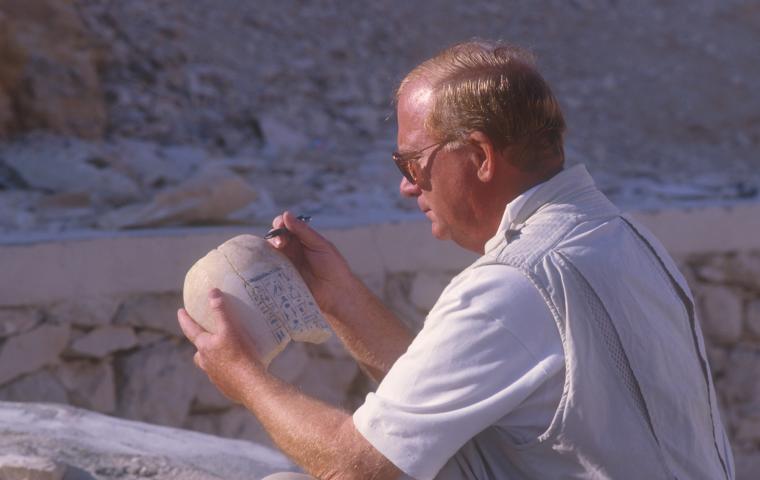 Fragment of a canopic jar belonging to Suti (also called Mery-Amen), a son of Rameses II.